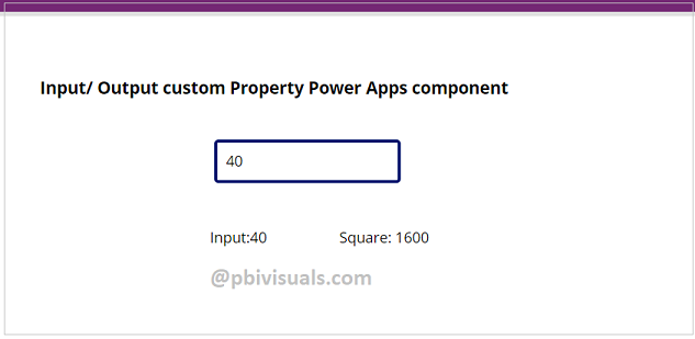 Result of Custom property components